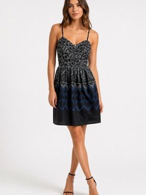 Roxy Black and Blue Mini Dress